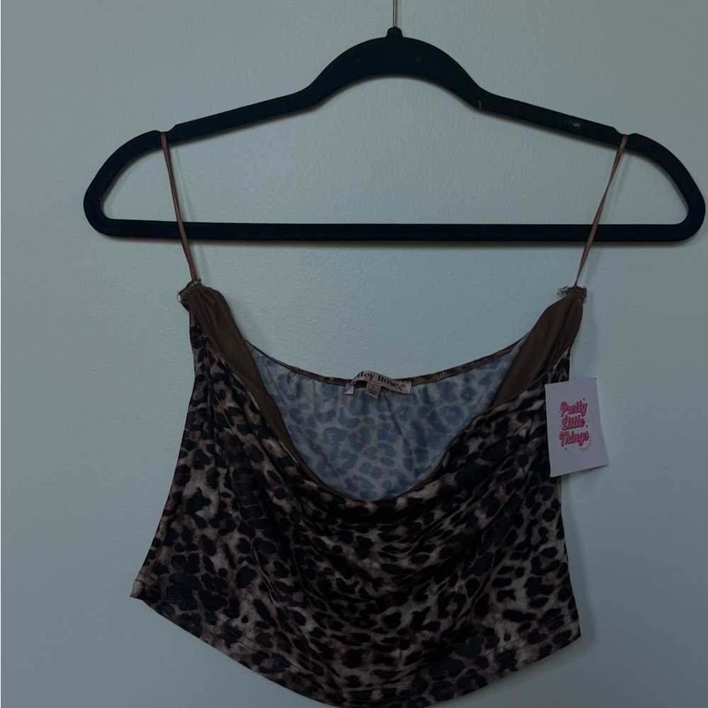 PrettyLittleThing Leopard Print Tube Top - Picture 3 of 3